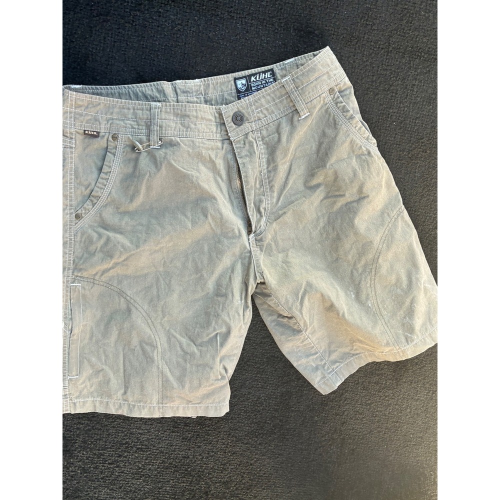 Kuhl Mens Renegade Shorts Size 34 Olive Green Hiking Outdoor Utility Cargo